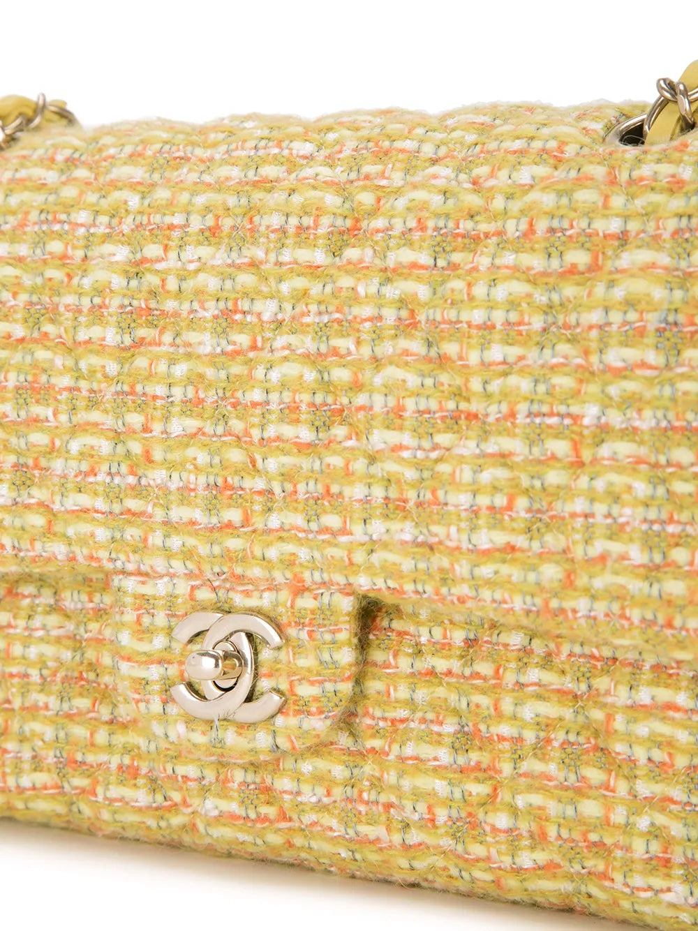 Pre-OwnedCHANEL Pre-Owned2014 chain tweed shoulder bag