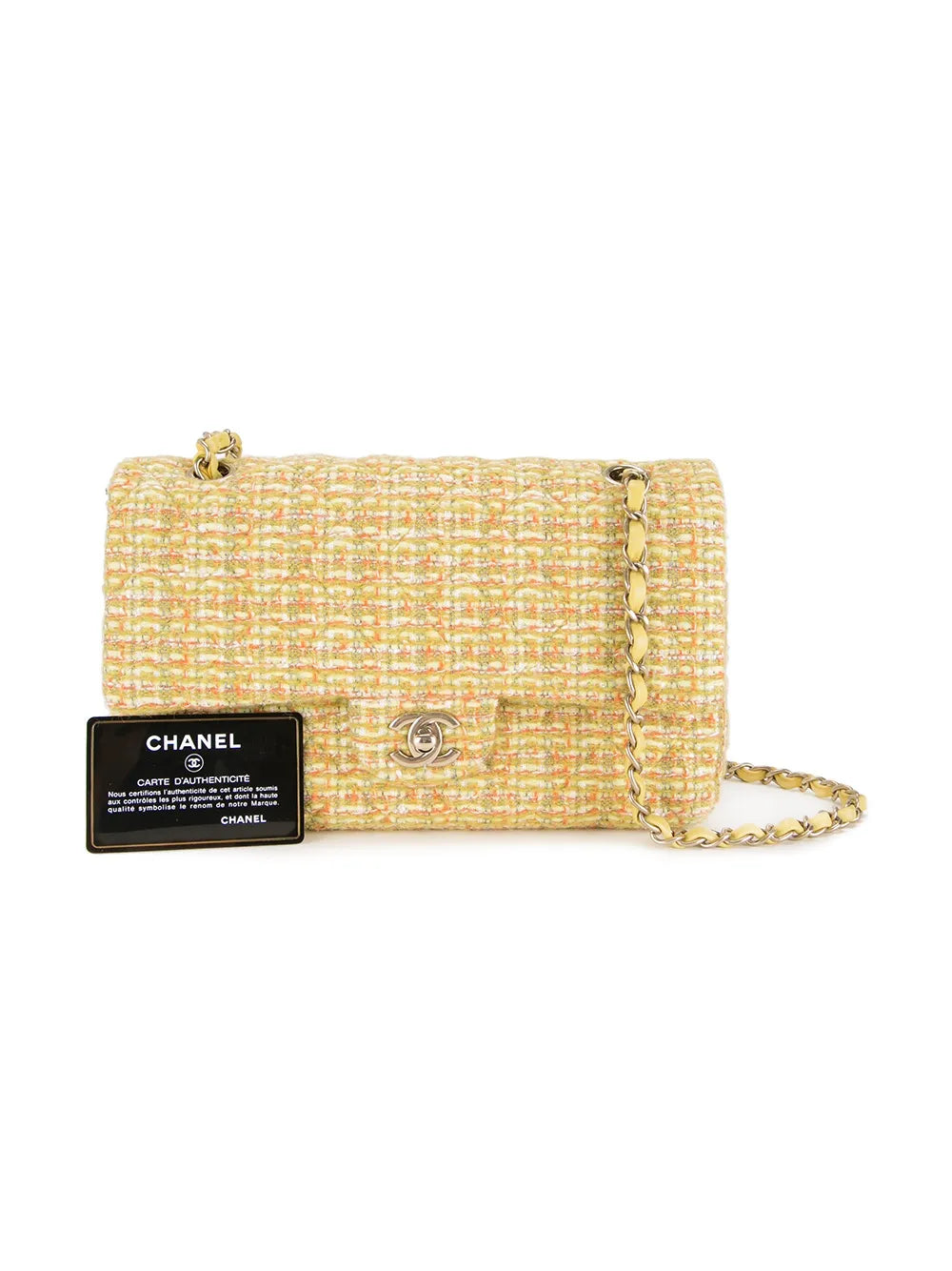 Pre-OwnedCHANEL Pre-Owned2014 chain tweed shoulder bag