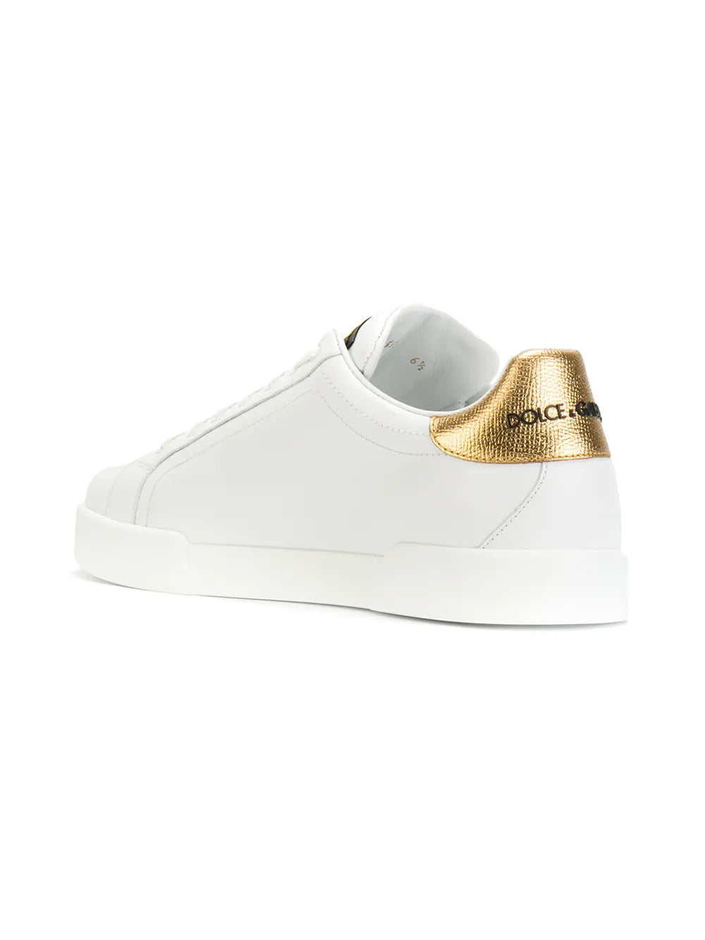 Dolce & Gabbana Portofino Crown-Patch Leather Sneakers
