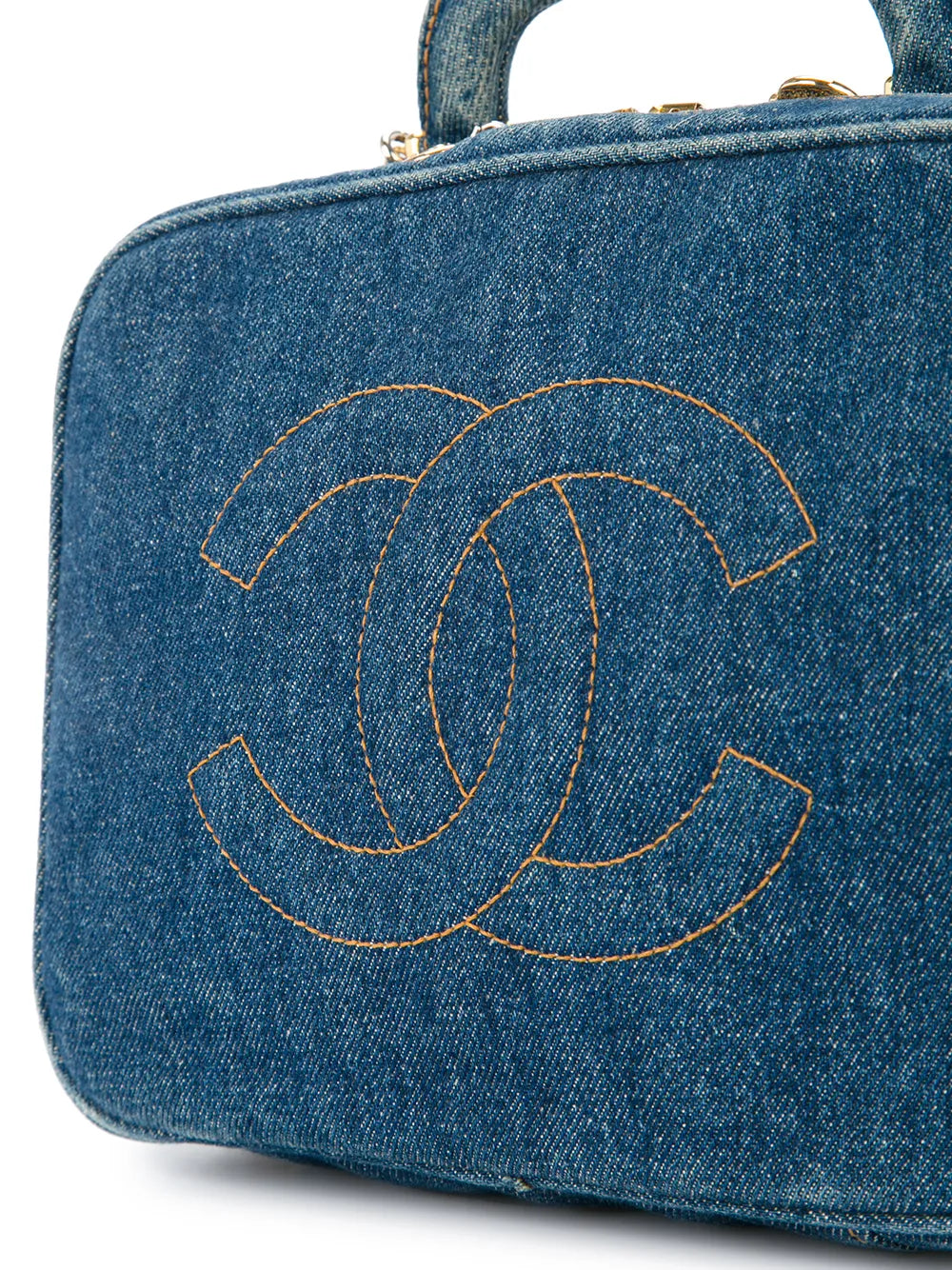 Pre-OwnedCHANEL Pre-Owned1996-1997 denim 2way cosmetic bag