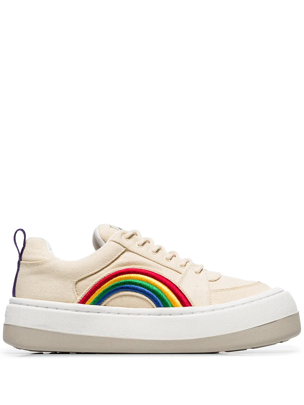 Eytys Sherbet Sonic Rainbow Embroidered Canvas Low-Top Sneakers