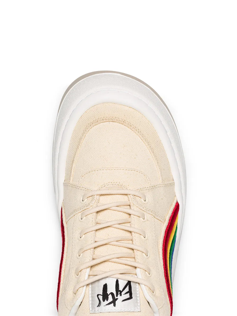 Eytys Sherbet Sonic Rainbow Embroidered Canvas Low-Top Sneakers