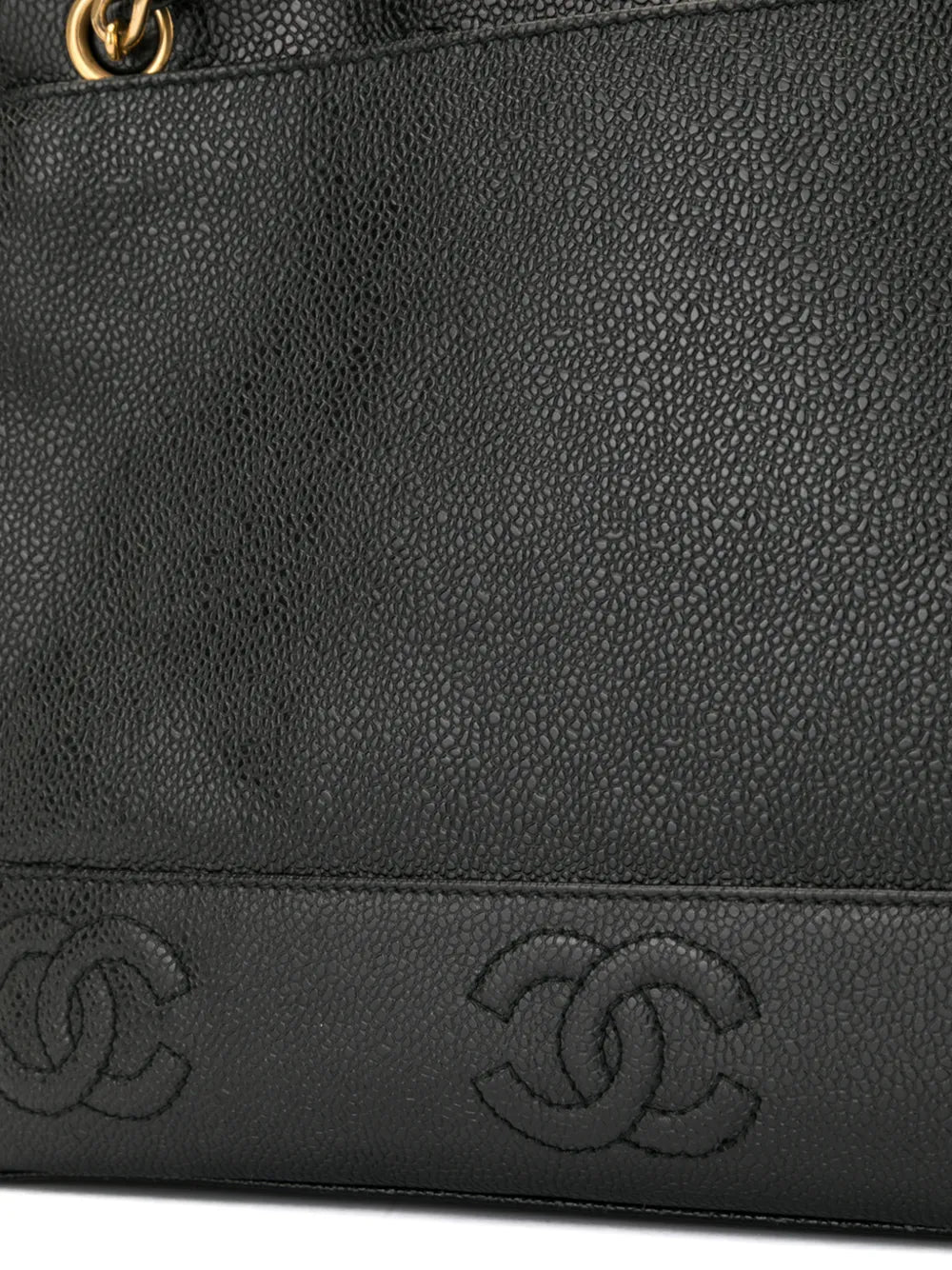 Pre-OwnedCHANEL Pre-OwnedCaviar Skin 8 CC Mark Stitch Tote Bag