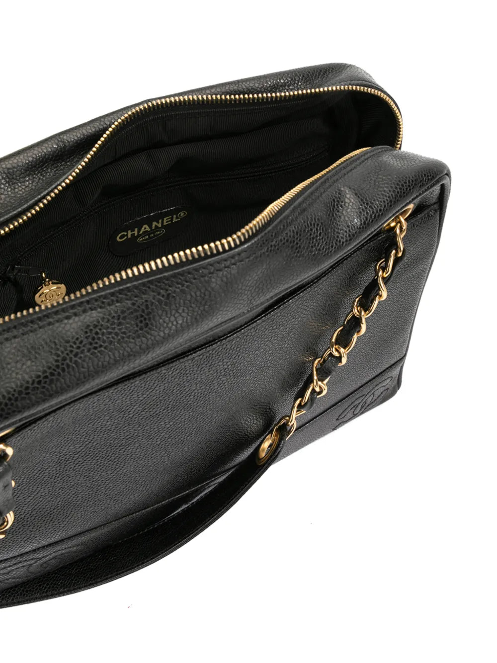 Pre-OwnedCHANEL Pre-OwnedCaviar Skin 8 CC Mark Stitch Tote Bag
