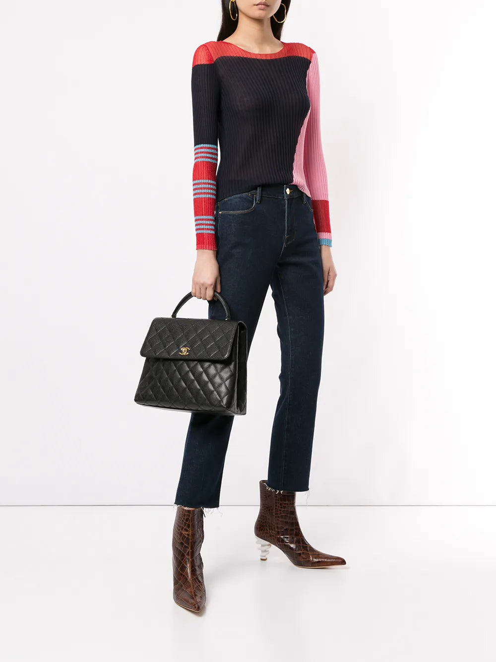 Pre-OwnedCHANEL Pre-Owned2002 diamond quilted tote