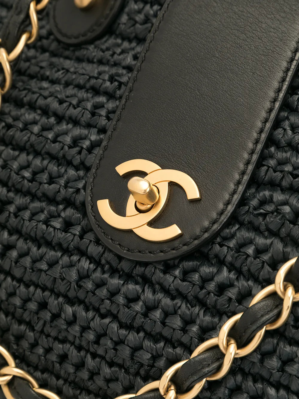 Pre-OwnedCHANEL Pre-Ownedbasket double chain tote