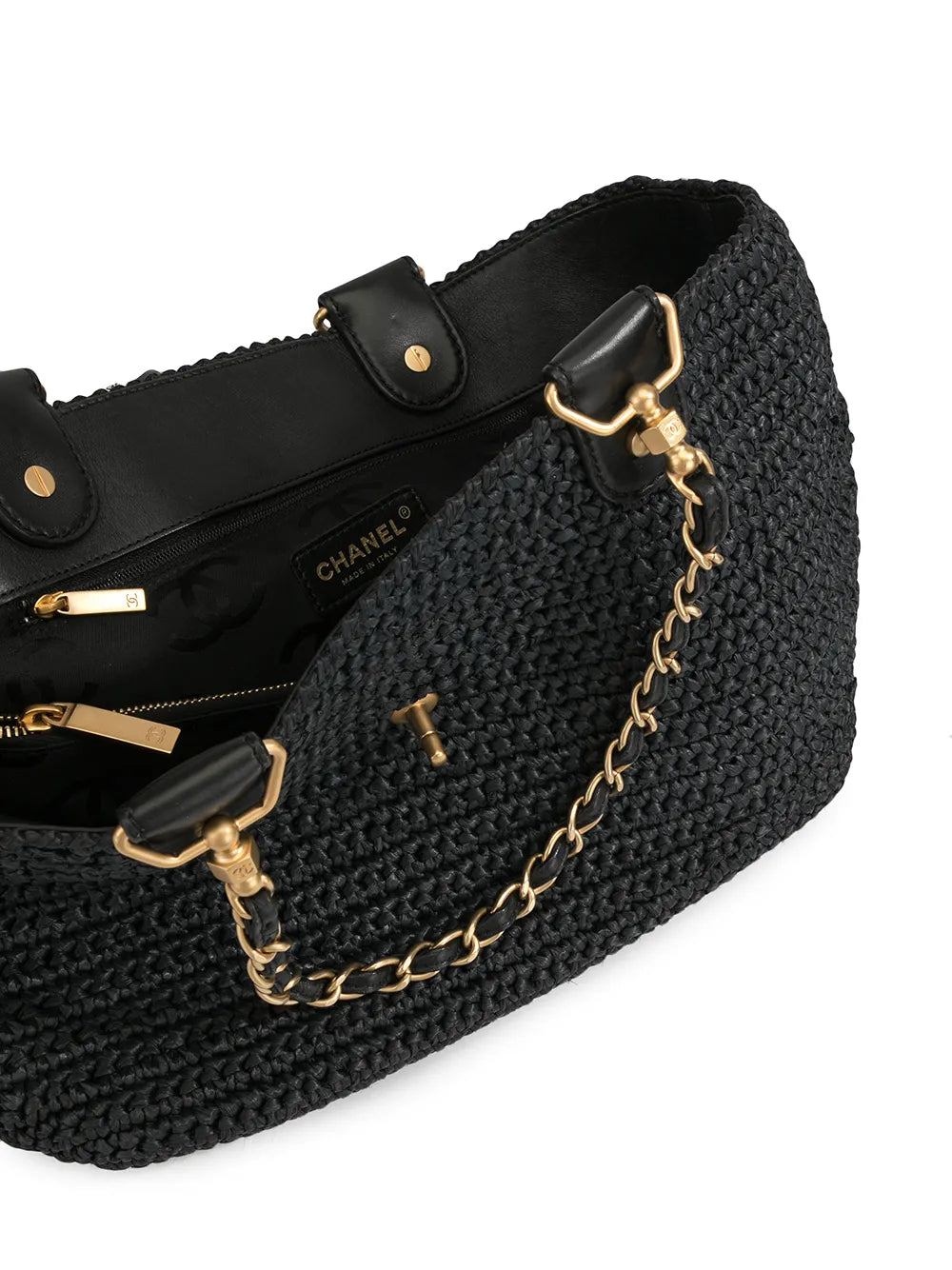 Pre-OwnedCHANEL Pre-Ownedbasket double chain tote