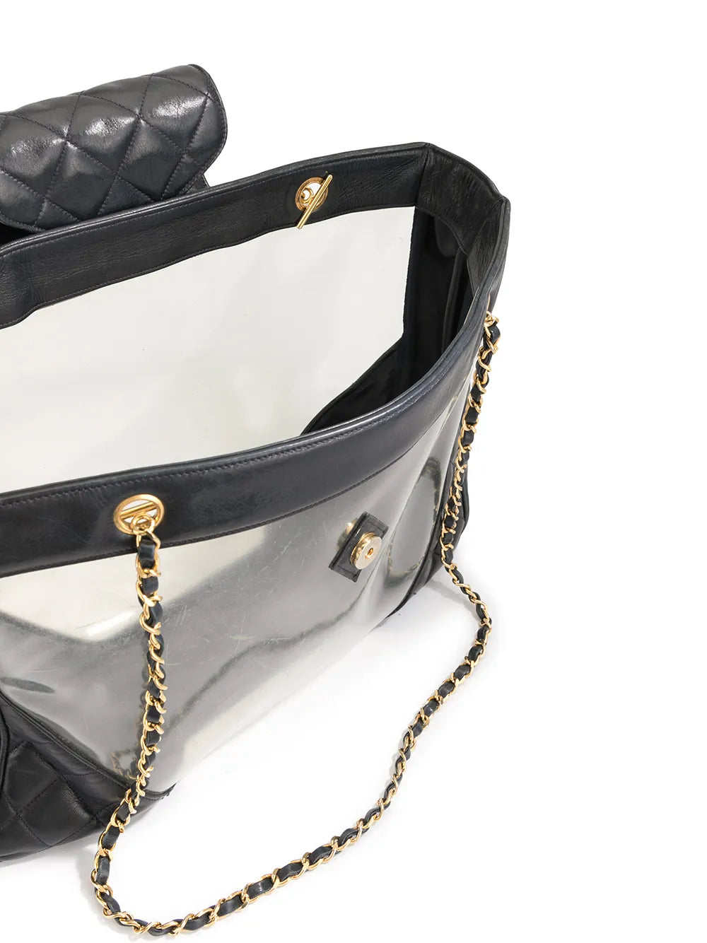 Pre-OwnedCHANEL Pre-Owned1990 clear flap shoulder bag