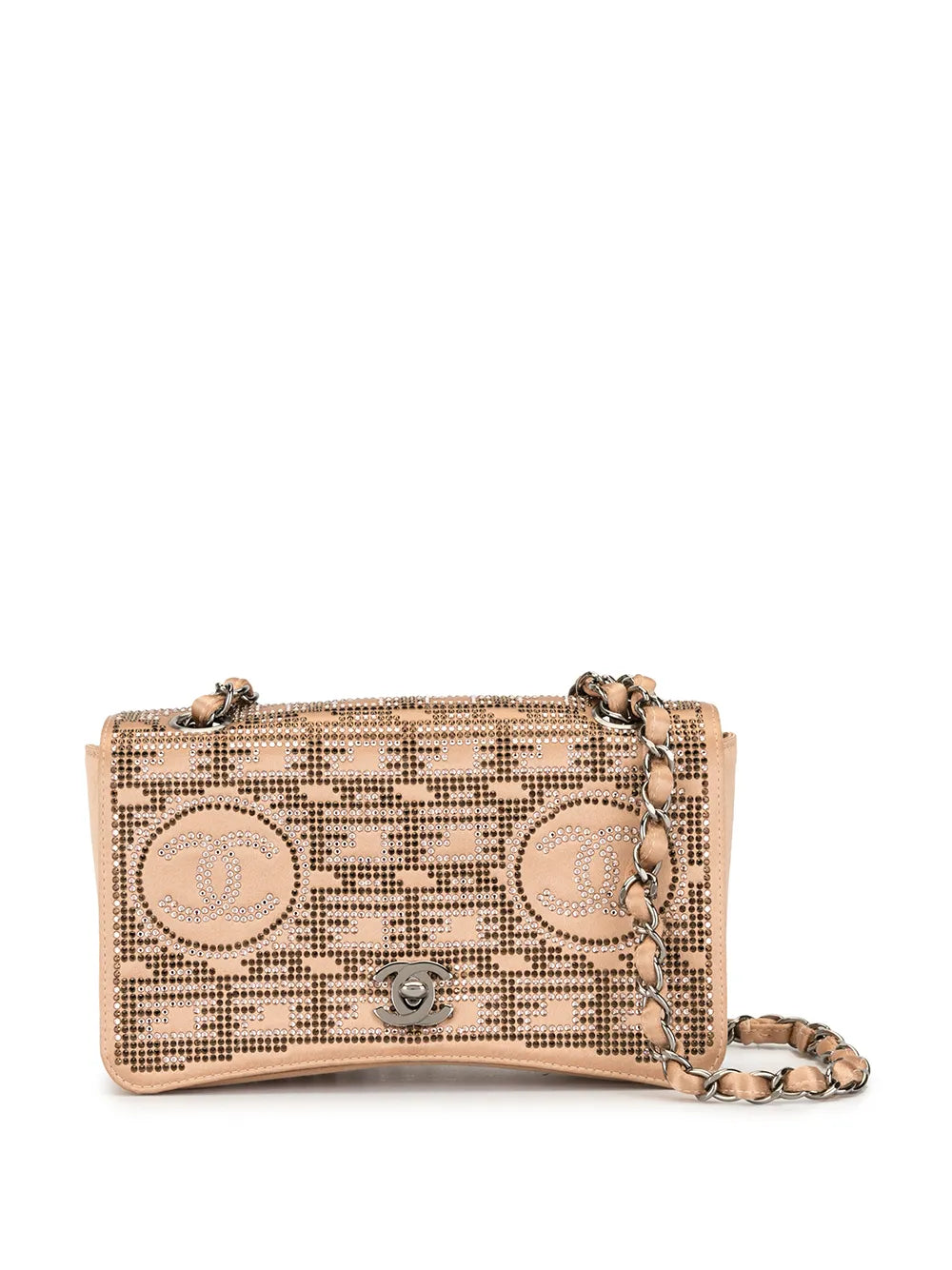Pre-OwnedCHANEL Pre-Ownedrhinestone chain shoulder bag