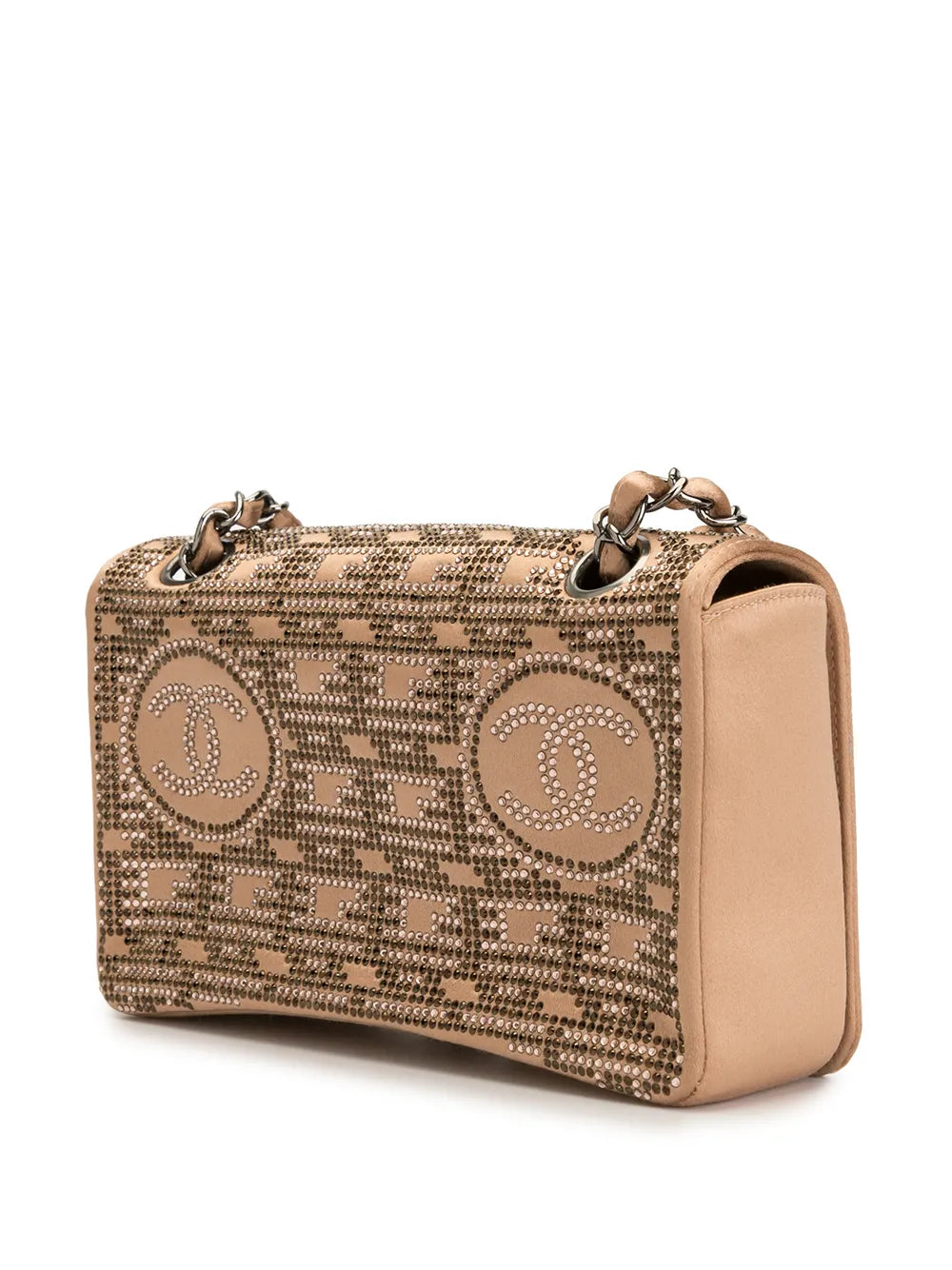 Pre-OwnedCHANEL Pre-Ownedrhinestone chain shoulder bag