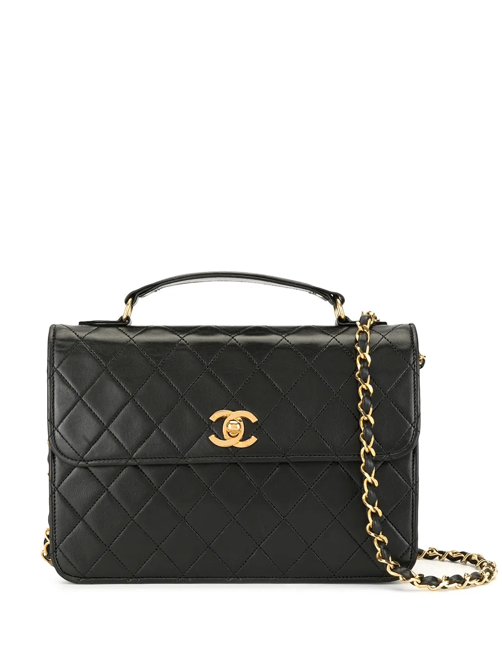 Pre-OwnedCHANEL Pre-Owned1990s CC diamond-quilted 2way bag