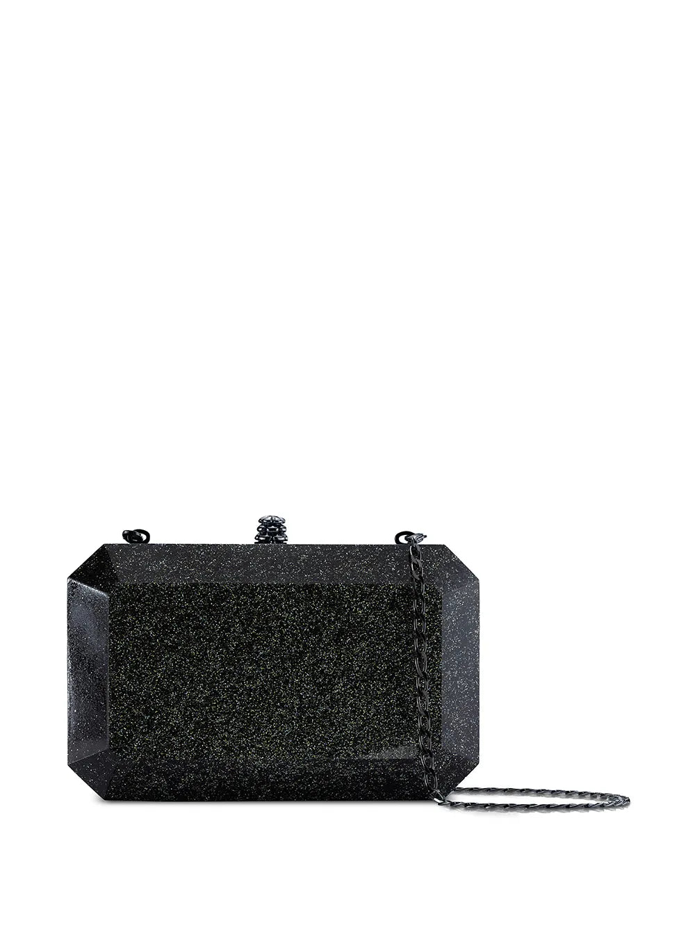 Tyler Ellismedium Perry glitter medley acrylic clutch bag