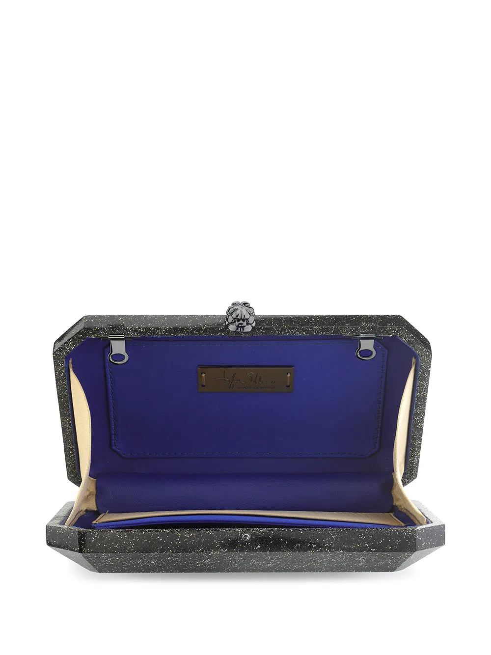 Tyler Ellismedium Perry glitter medley acrylic clutch bag