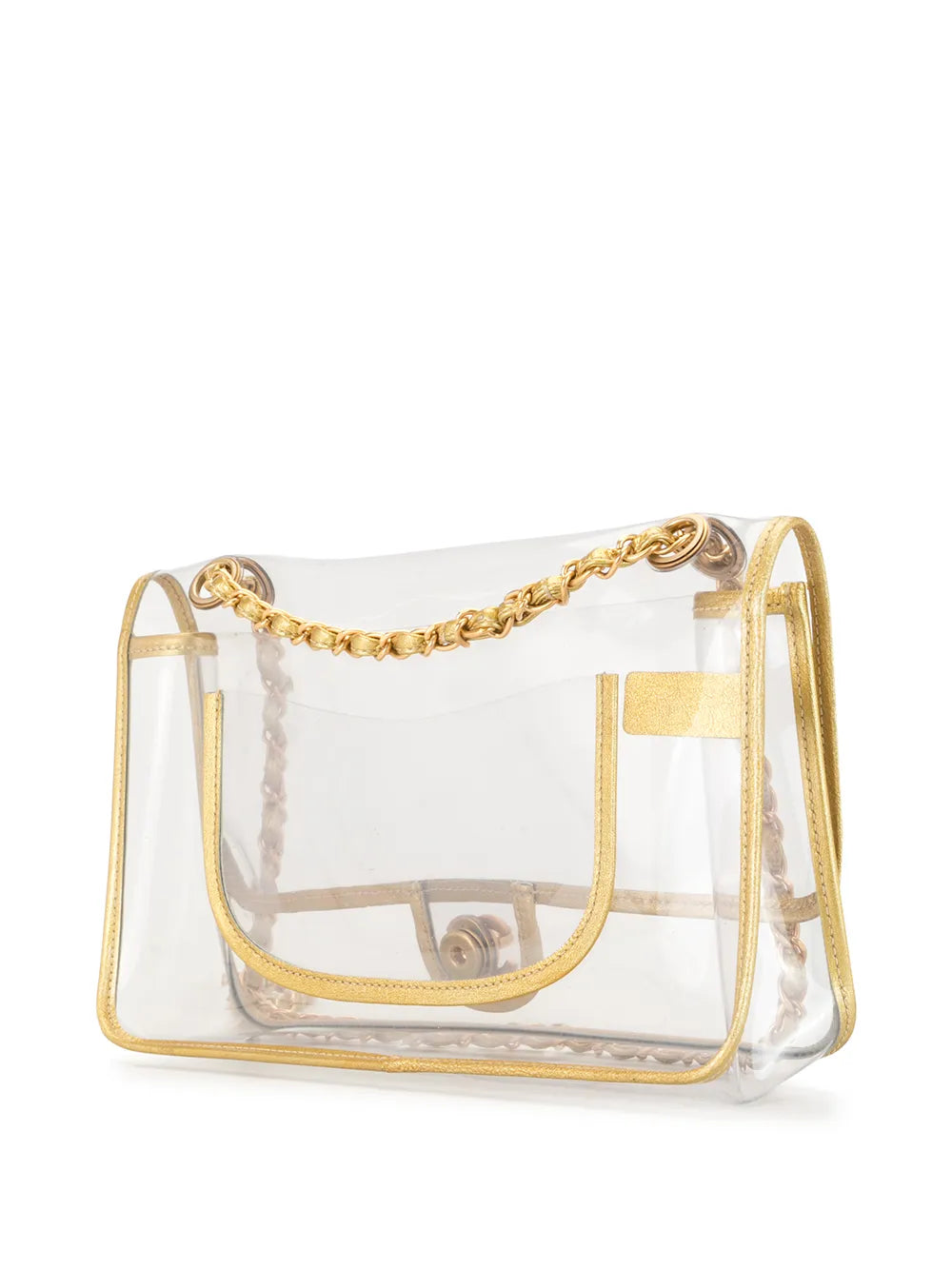 Pre-OwnedCHANEL Pre-Owned2007 clear double chain shoulder bag