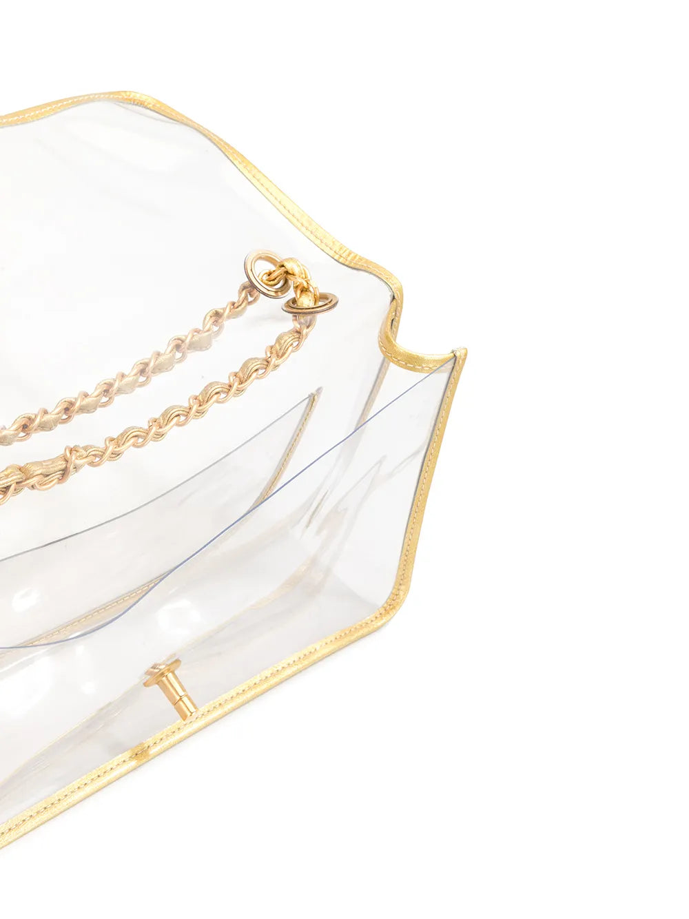 Pre-OwnedCHANEL Pre-Owned2007 clear double chain shoulder bag