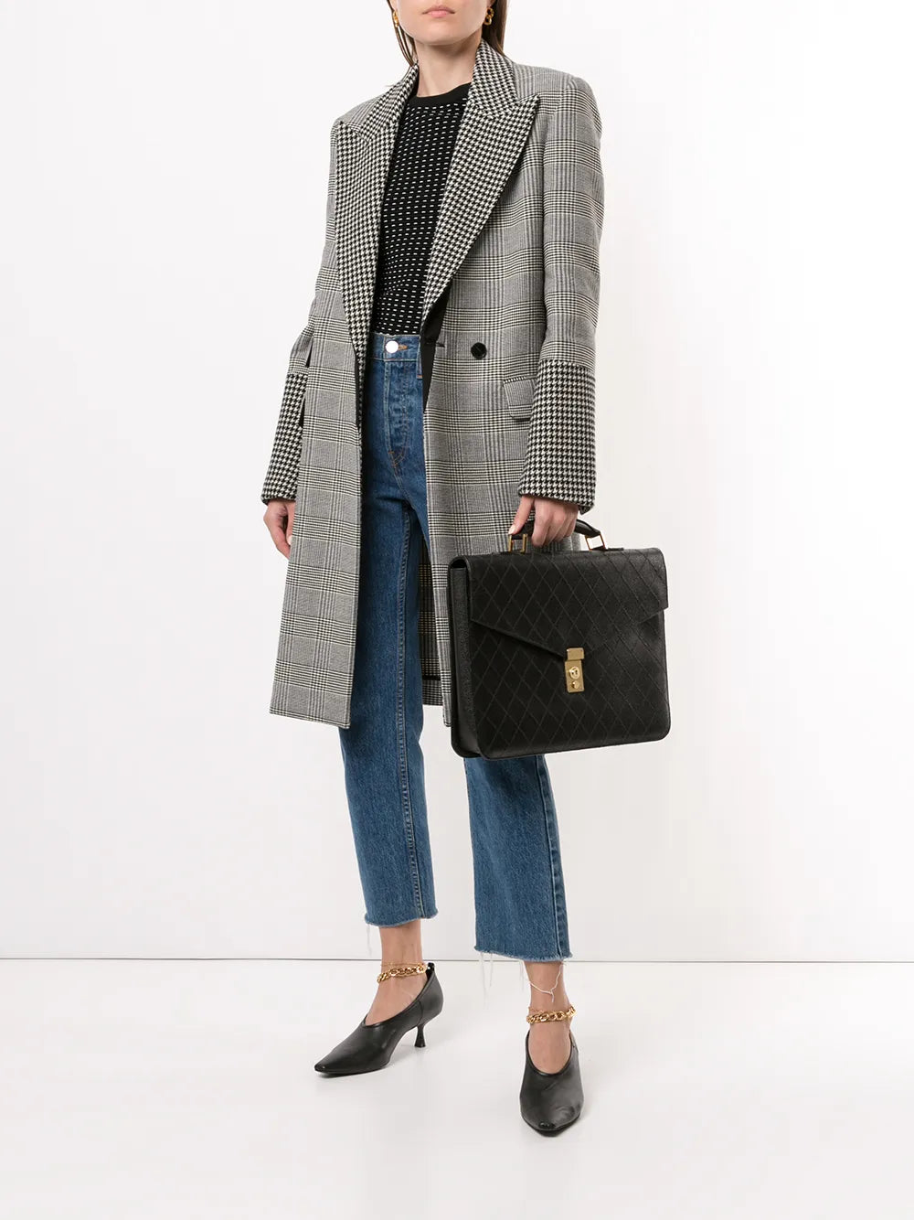 Pre-OwnedCHANEL Pre-Owned1995 Cosmos quilted briefcase