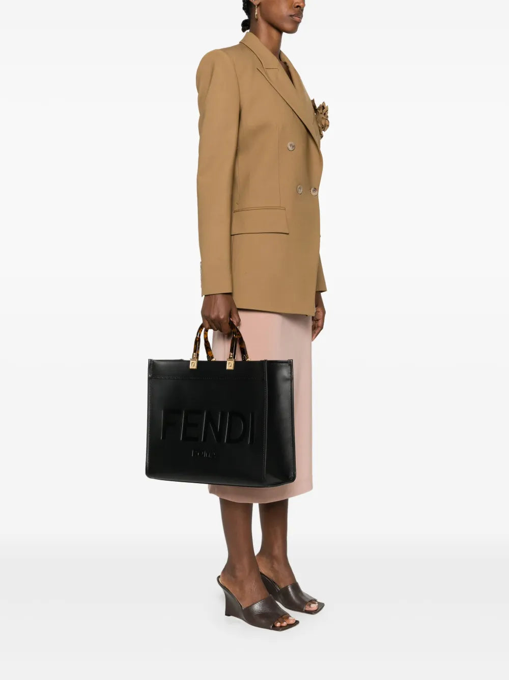 FENDISunshine logo-debossed tote