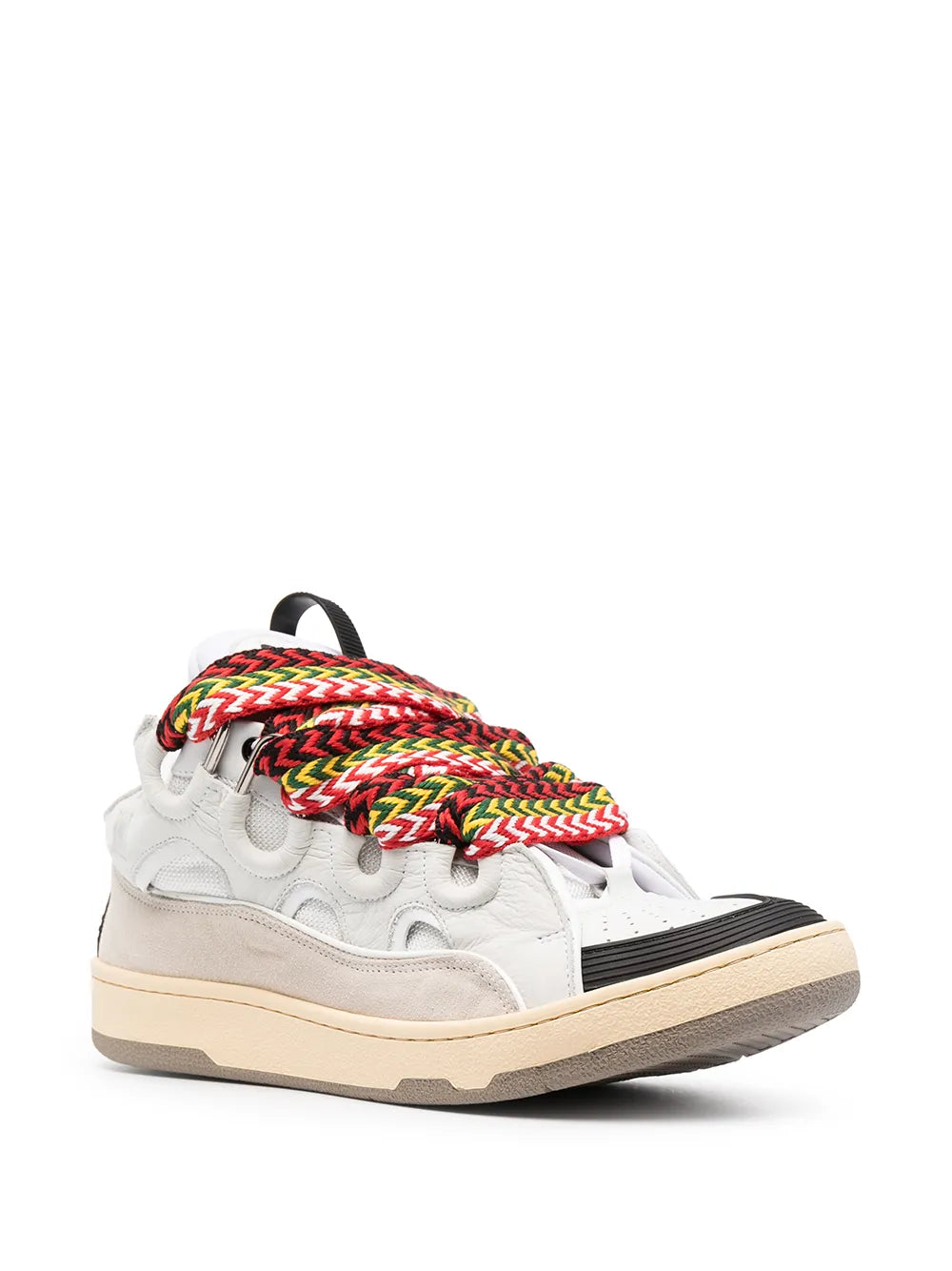 Lanvin Curb Suede Trim Sneakers