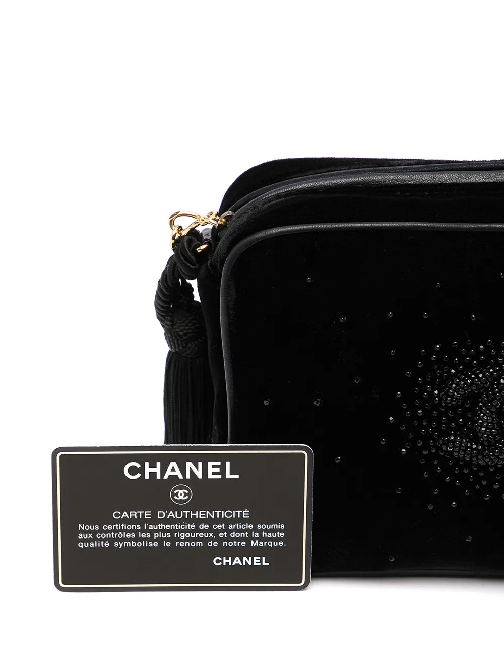 Pre-OwnedCHANEL Pre-Owned1990s CC rhinestone-embellished crossbody bag