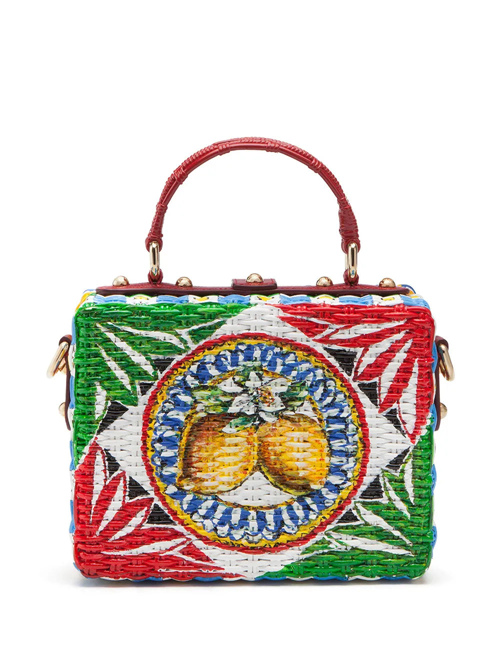 Dolce & GabbanaDolce Box wicker top-handle bag