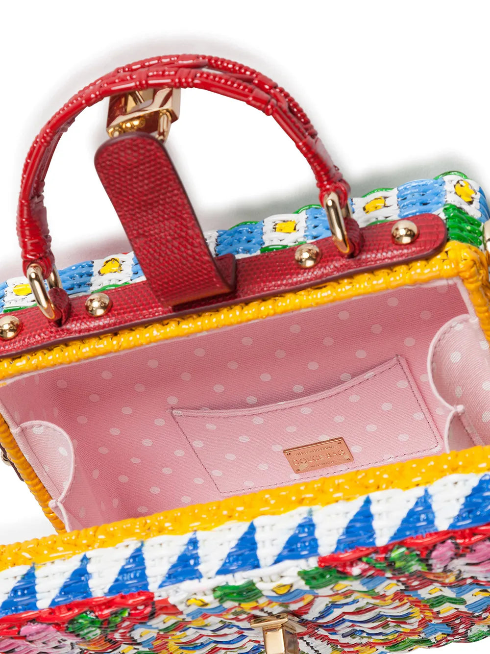 Dolce & GabbanaDolce Box wicker top-handle bag