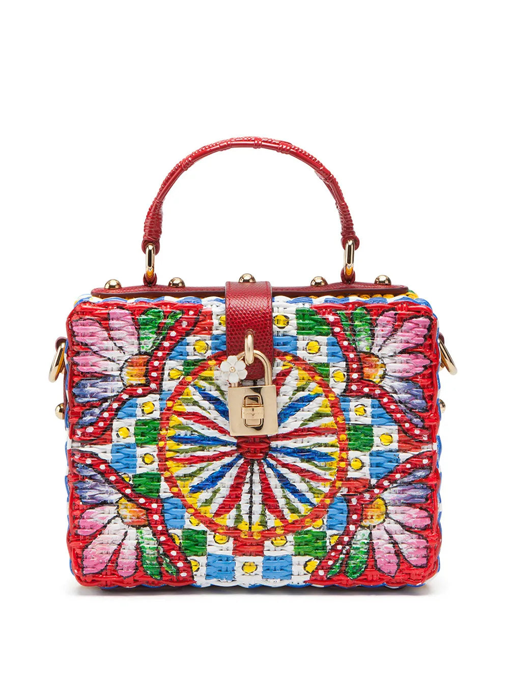 Dolce & GabbanaDolce Box wicker top-handle bag