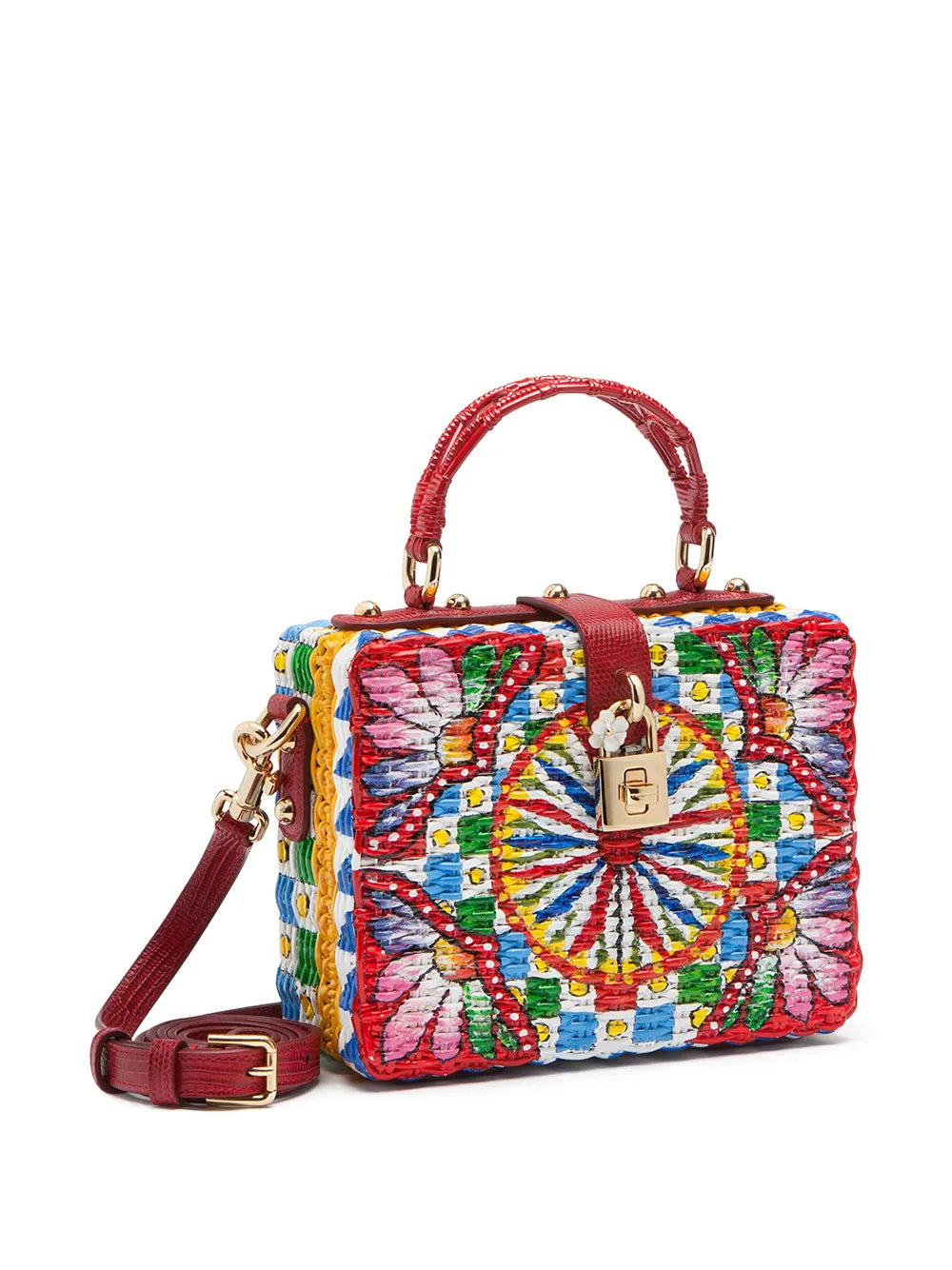 Dolce & GabbanaDolce Box wicker top-handle bag