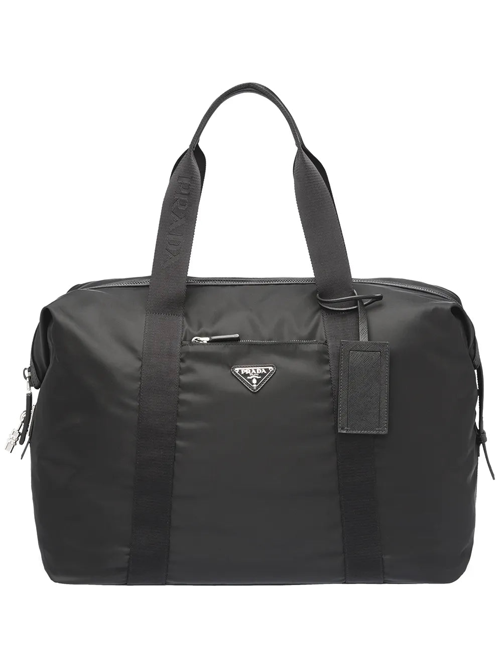 PradaRe-Nylon triangle logo holdall bag