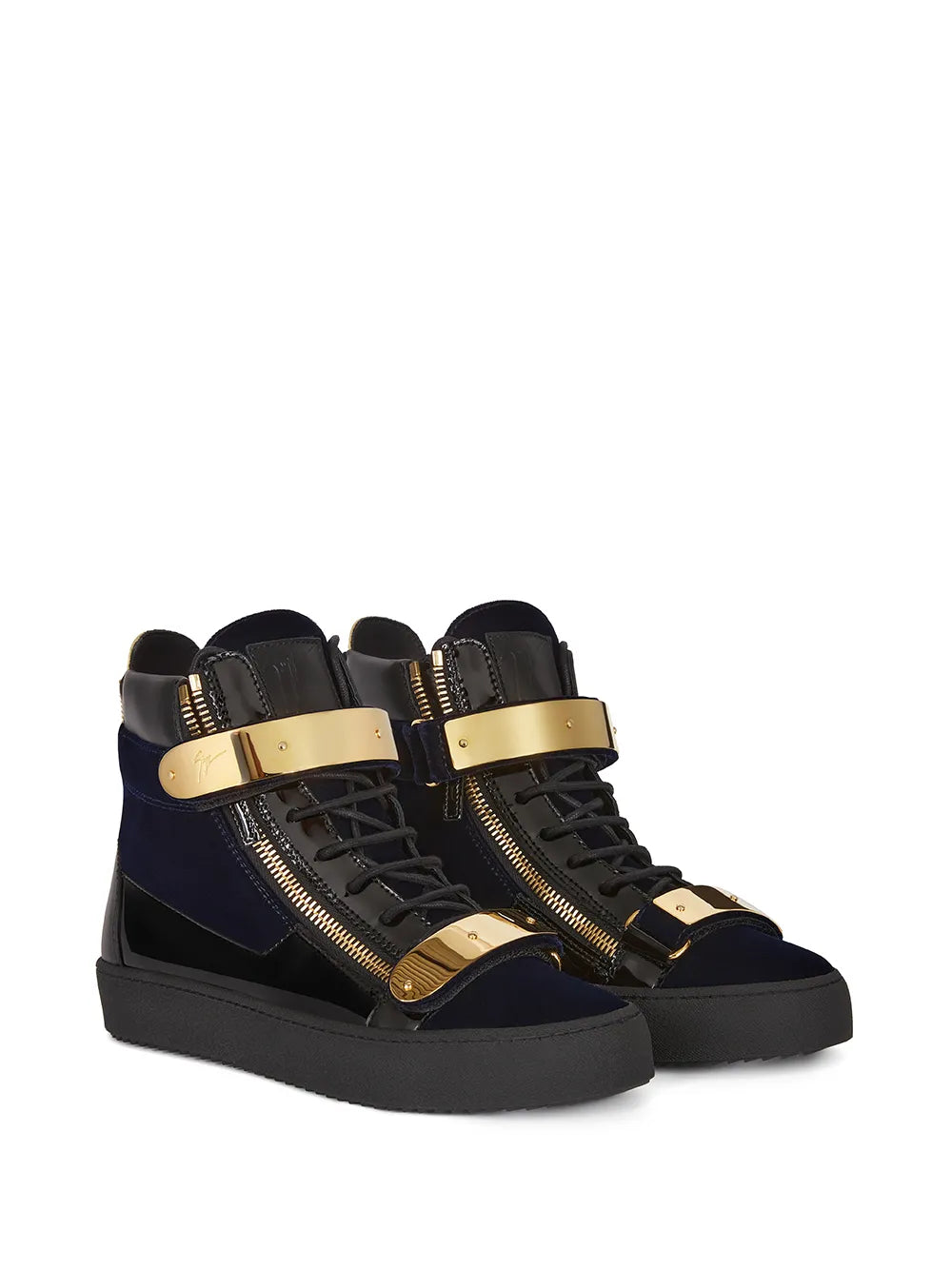 Giuseppe Zanotti Coby Double-Straps Mid-Top Sneakers