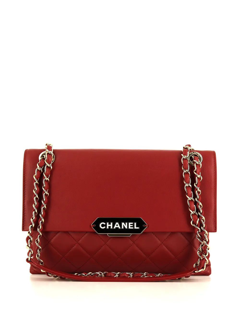 Pre-OwnedCHANEL Pre-Owned2017 logo plaque diamond-quilted shoulder bag