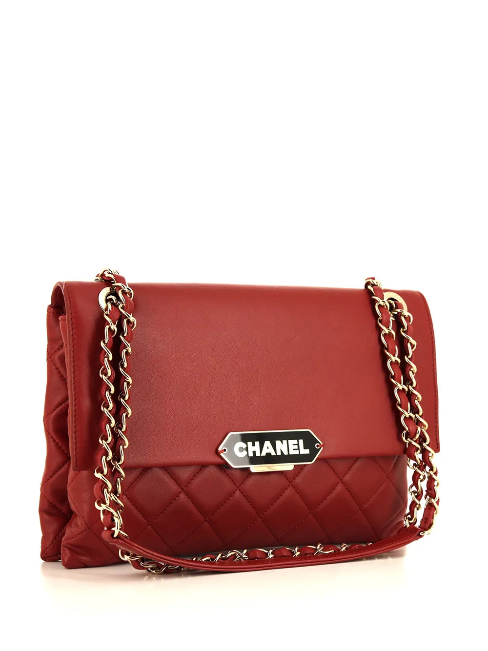 Pre-OwnedCHANEL Pre-Owned2017 logo plaque diamond-quilted shoulder bag