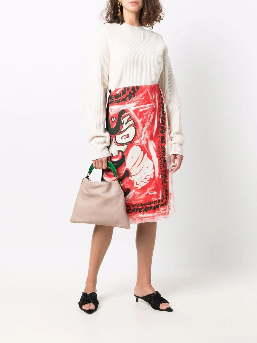 Marnismall Venice leather tote bag
