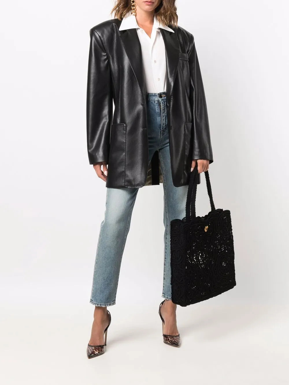 Dolce & Gabbanamedium Beatrice cordonetto lace shopper bag