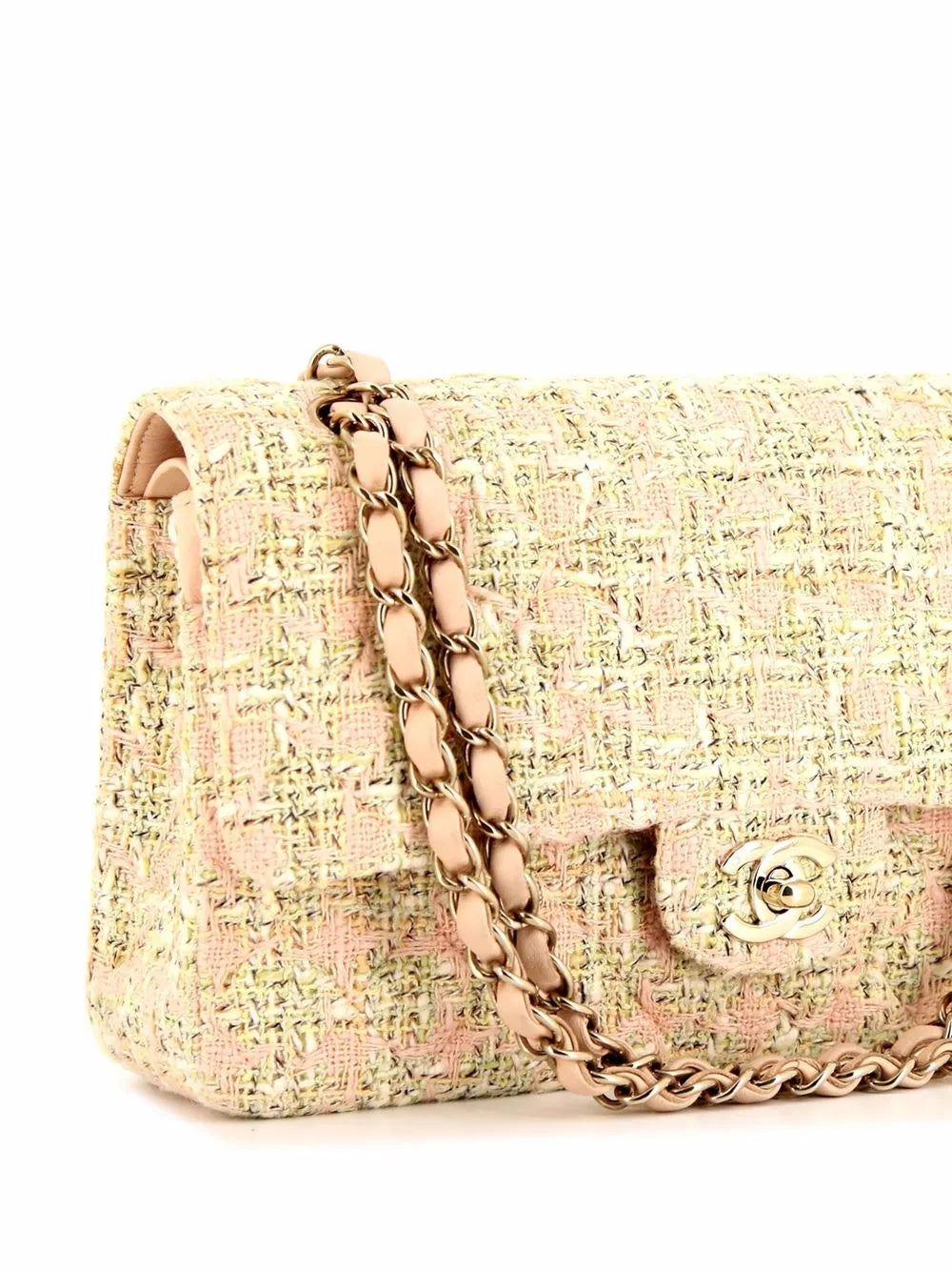 Pre-OwnedCHANEL Pre-Owned2006 tweed CC logo shoulder bag