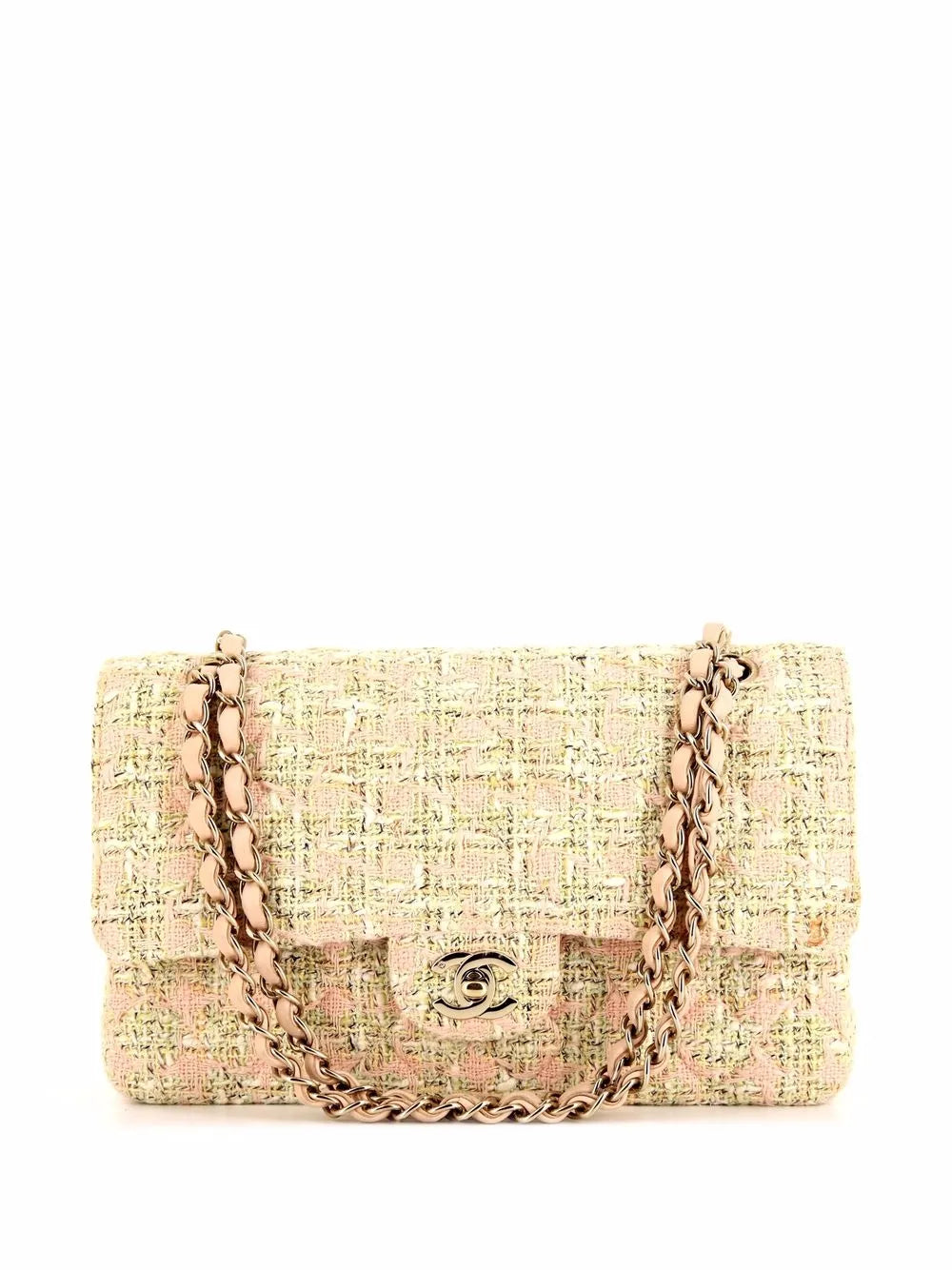 Pre-OwnedCHANEL Pre-Owned2006 tweed CC logo shoulder bag