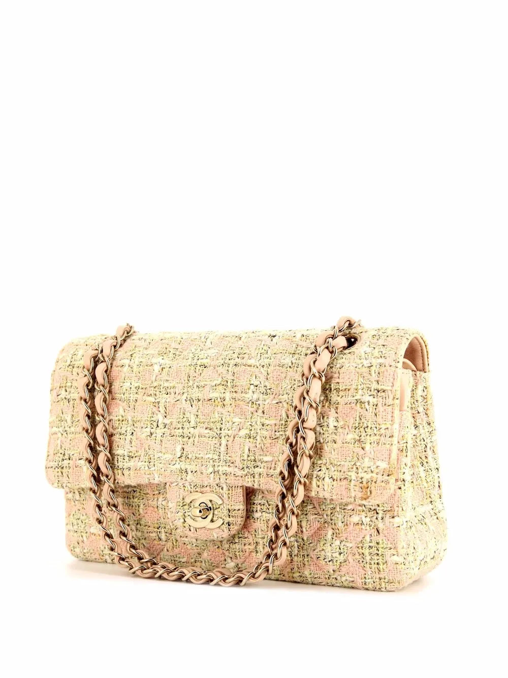Pre-OwnedCHANEL Pre-Owned2006 tweed CC logo shoulder bag