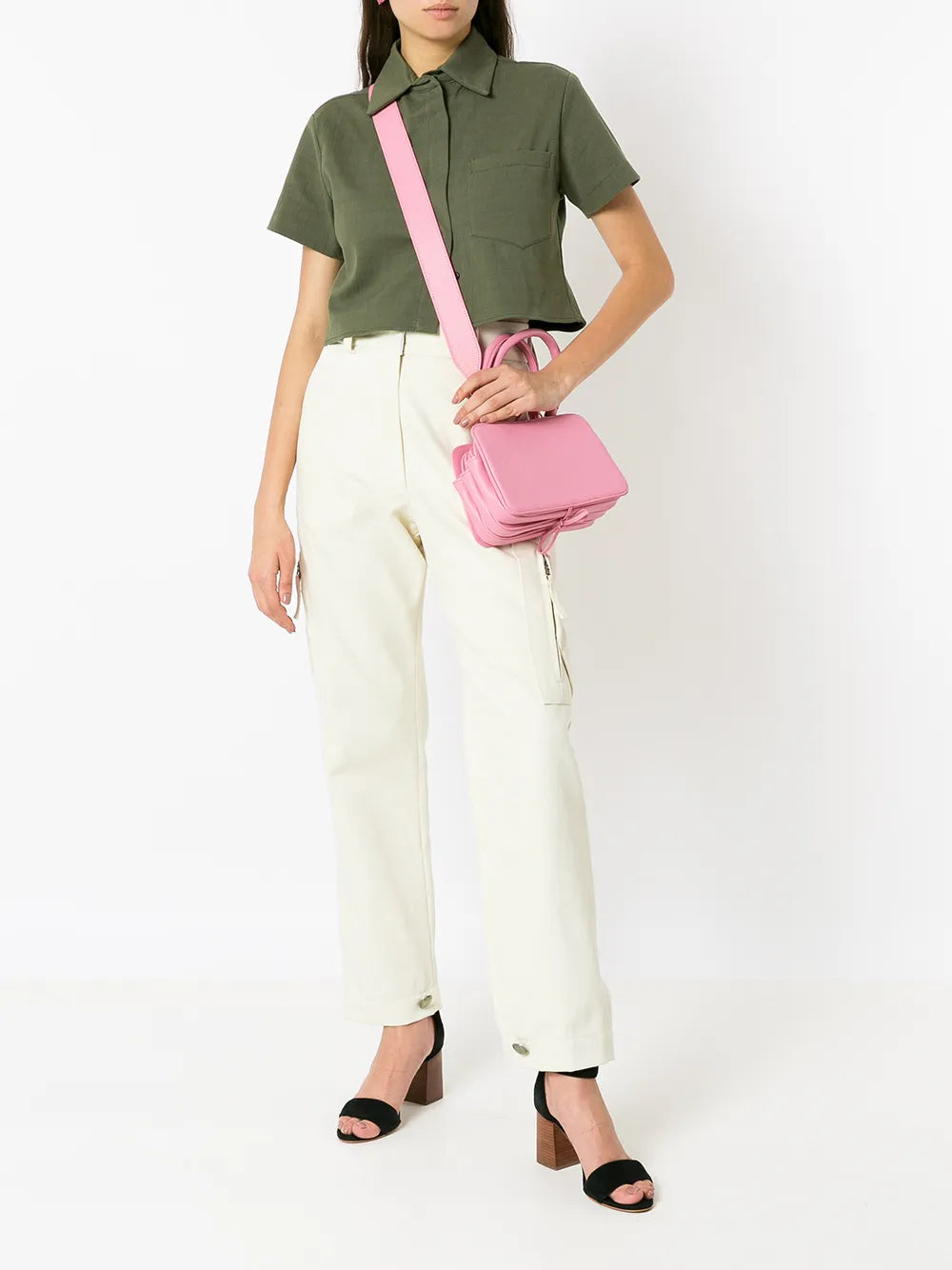 Sarah Chofakianmultiple-compartment leather crossbody bag