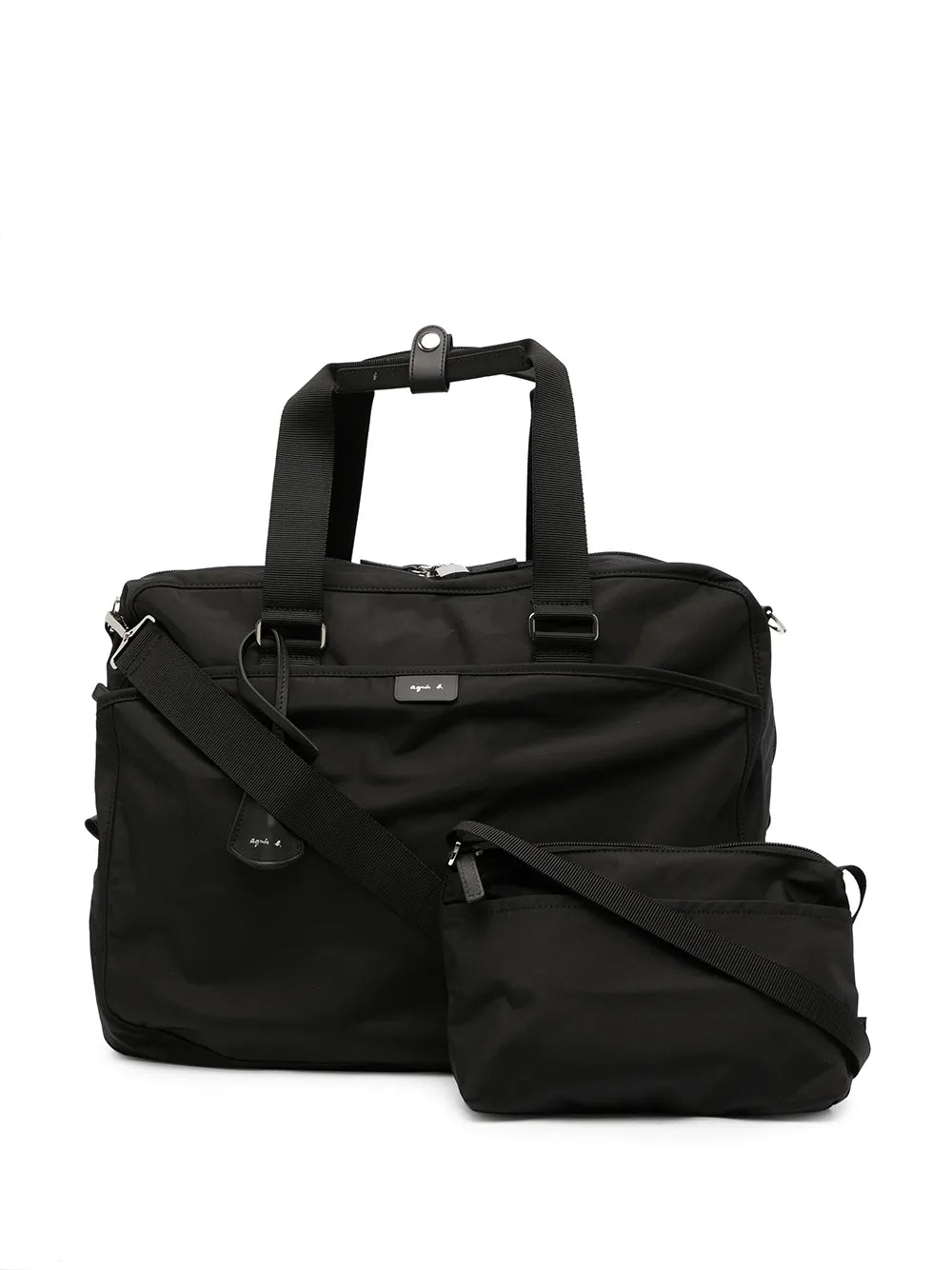 agn? b. logo-patch duffle bag