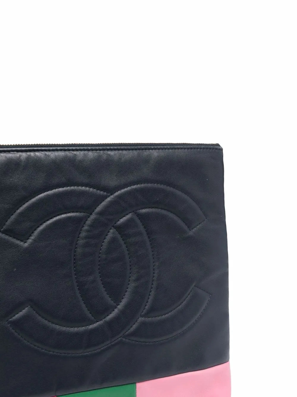 Pre-OwnedCHANEL Pre-Owned2015 CC colour-block clutch bag