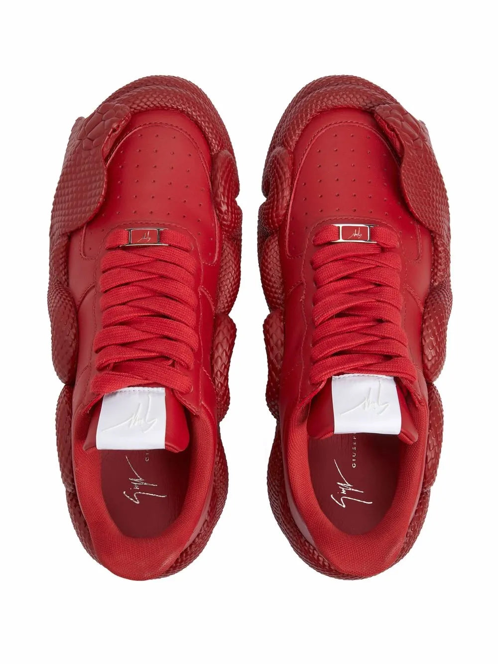 Giuseppe Zanotti Cobras Snake-Trimmed Low-Top Sneakers