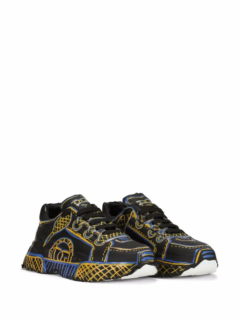 Dolce & Gabbana Graffiti Lace-Up Sneakers