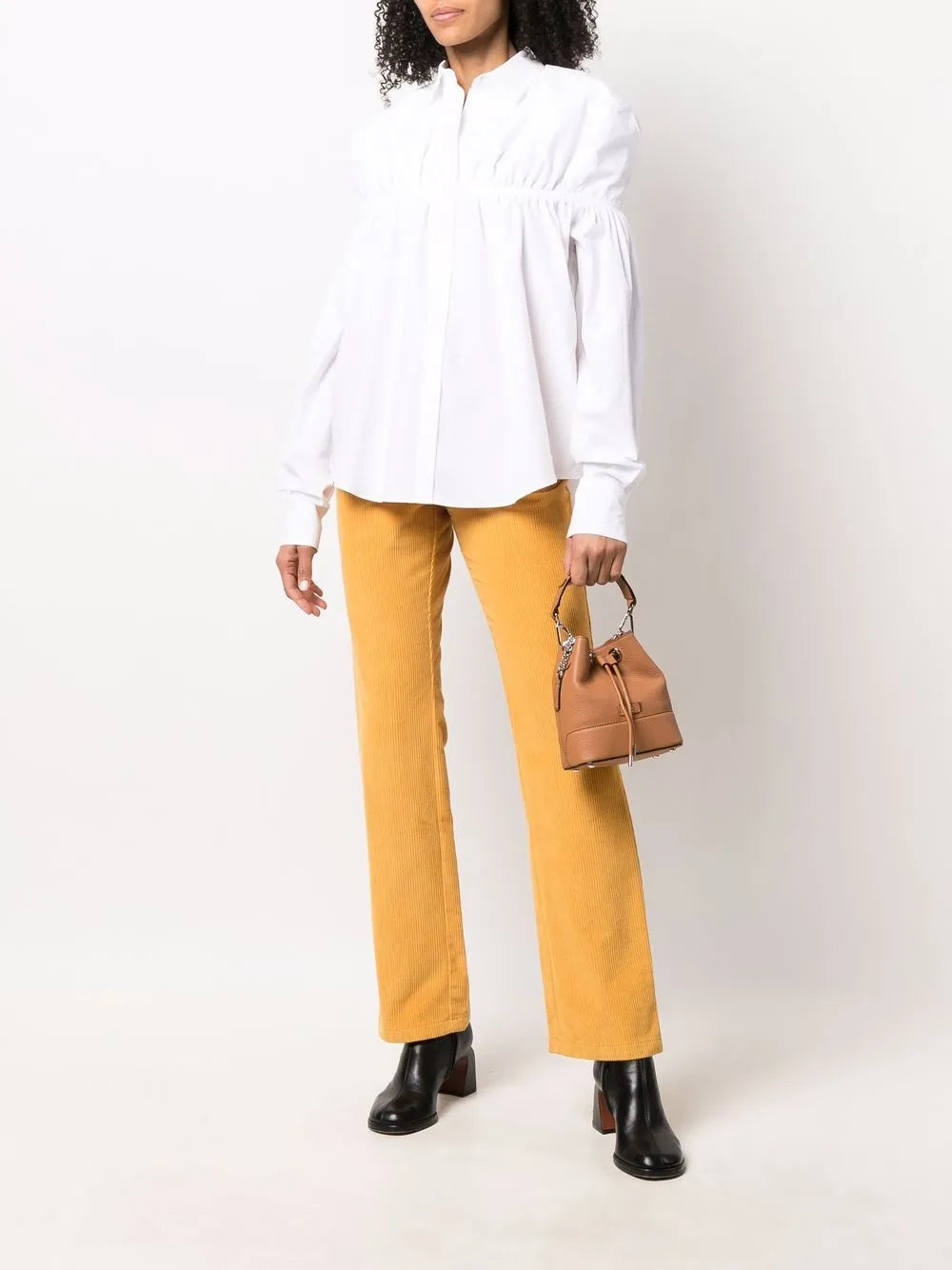 Lanceldrawstring leather bag