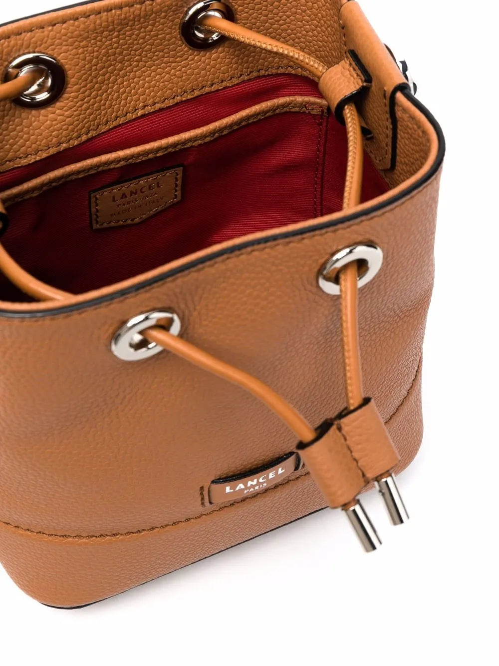 Lanceldrawstring leather bag