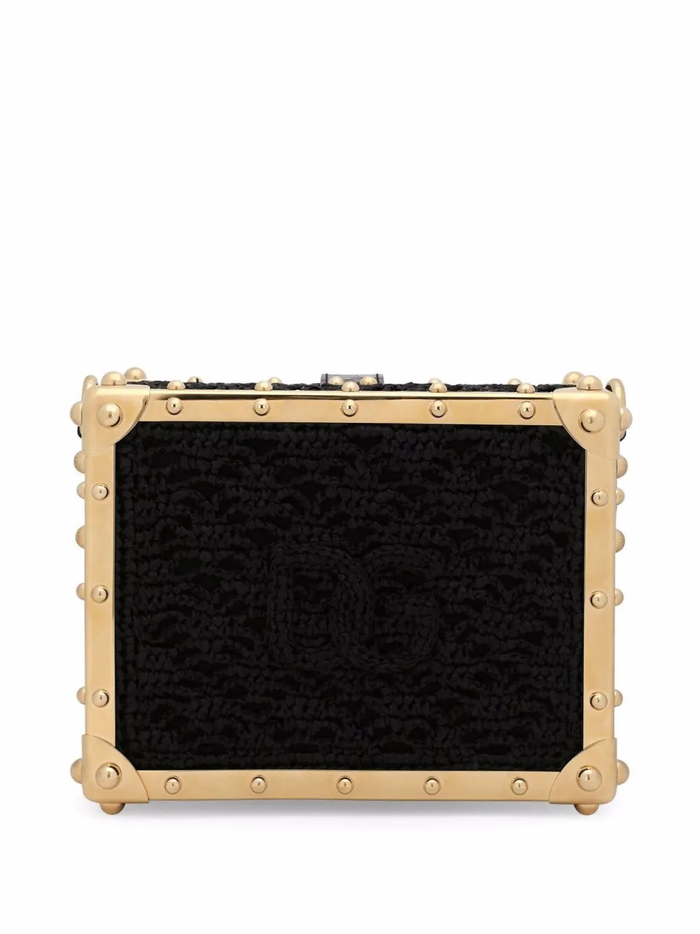 Dolce & GabbanaDolce Box raffia top-handle bag