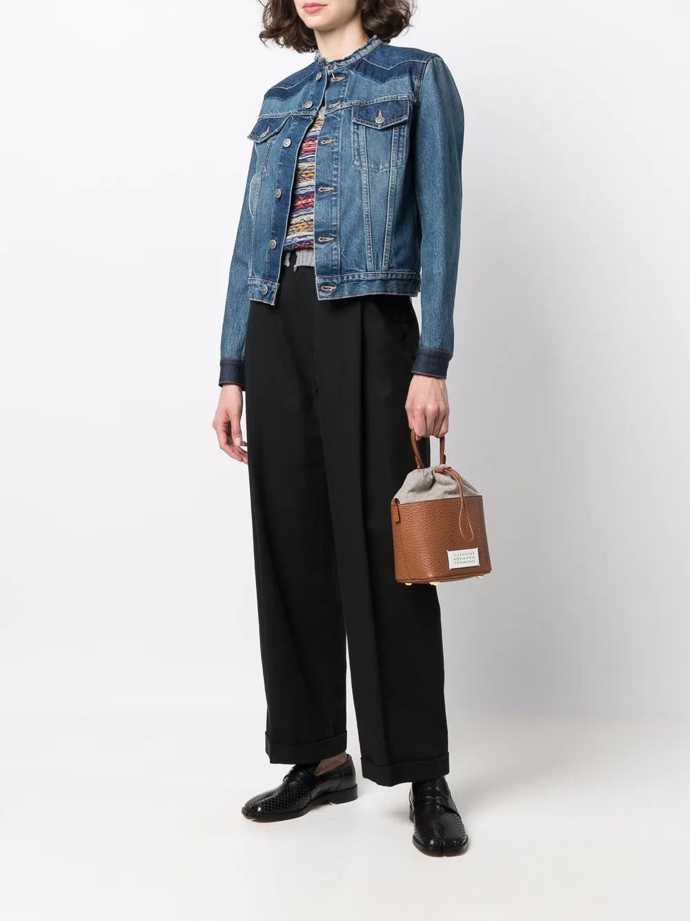 Maison Margielasmall 5AC leather bucket bag