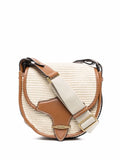 ISABEL MARANTBotsy leather-trim crossbody bag