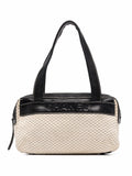Pre-OwnedCHANEL Pre-Owned2004-2005 knitted debossed-logo shoulder bag