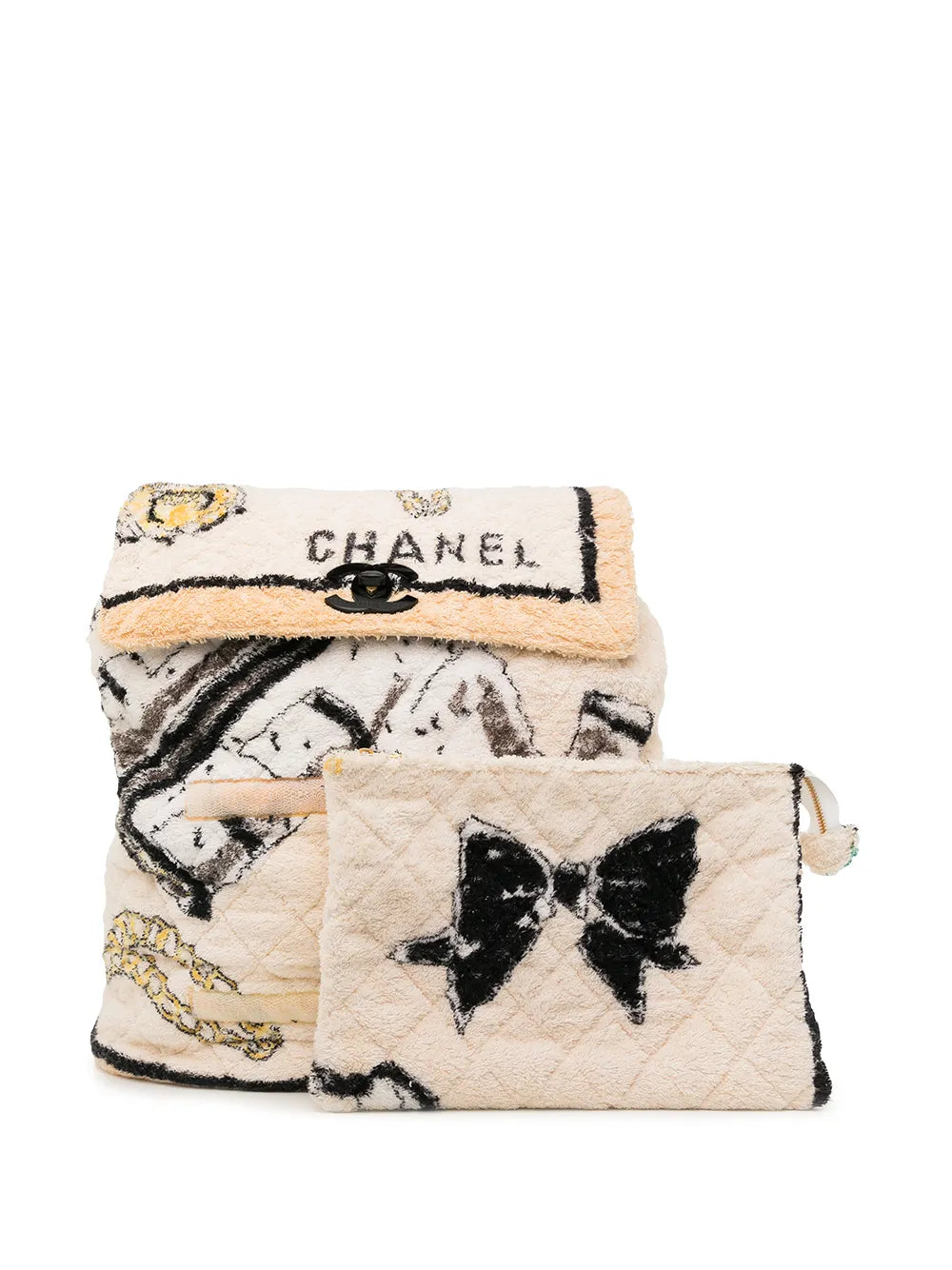 Pre-OwnedCHANEL Pre-Owned1992 quilted towelling backpack