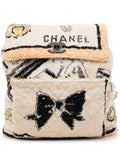 Pre-OwnedCHANEL Pre-Owned1992 quilted towelling backpack