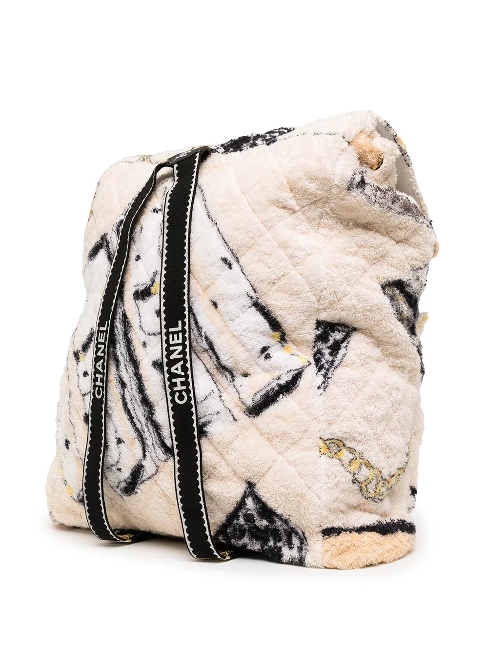 Pre-OwnedCHANEL Pre-Owned1992 quilted towelling backpack